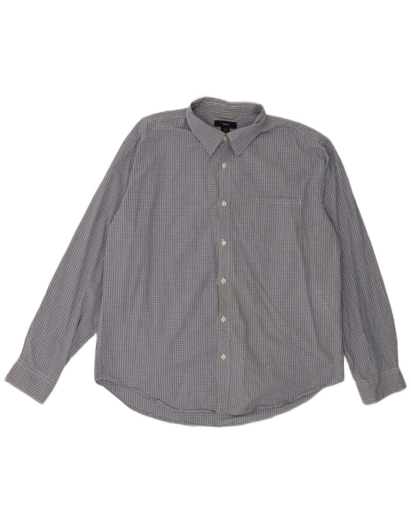 Camisa masculina Gap XL azul xadrez algodão