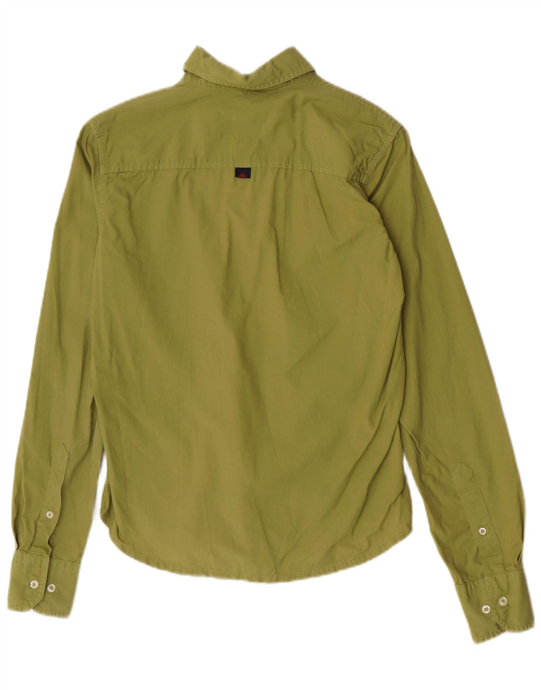 Camisa regular feminina de manga comprida Kappa UK 12 algodão verde médio
