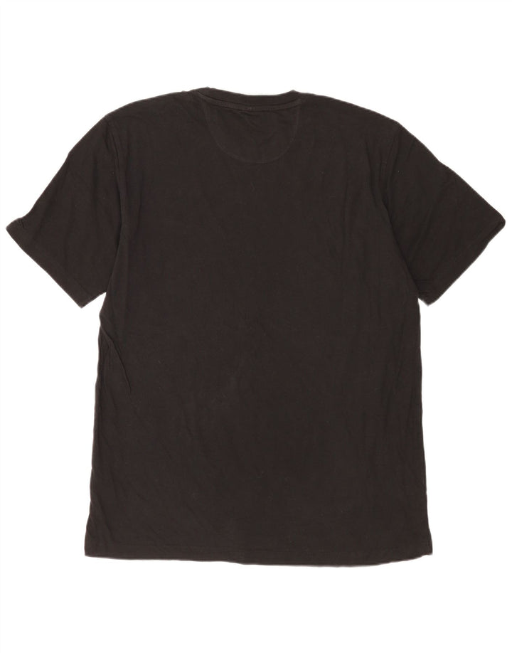 Adidas Mens Camiseta Top Grande Algodão Preto