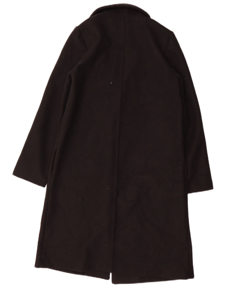 Sobretudo aberto feminino ZARA UK 14 poliéster preto médio