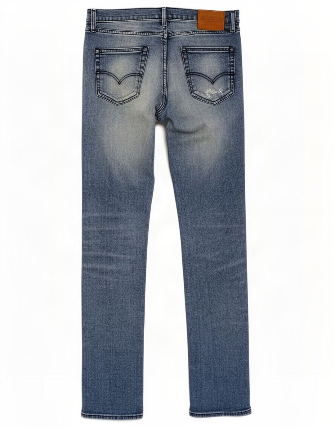 Levi's Masculino 511 Distressed Slim Jeans W34 L36 Azul Algodão