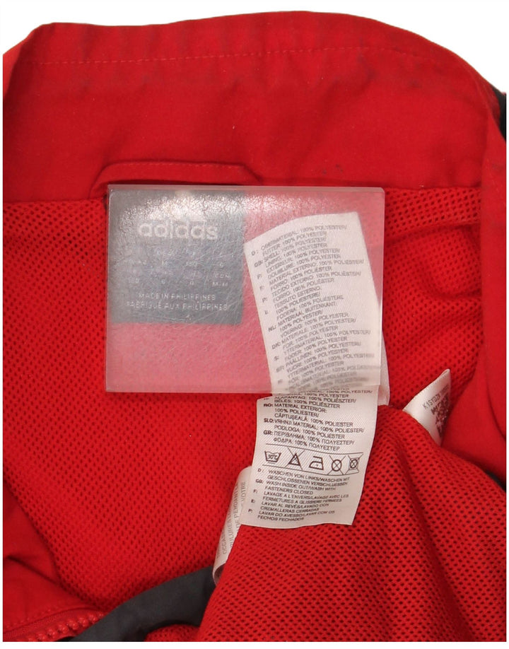 ADIDAS Mens Tracksuit Top Jacket UK 40/42 Medium Red Colourblock Poliéster