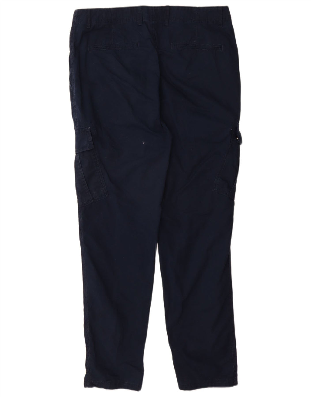 Calça cargo slim masculina Marks & Spencer W36 L31 algodão azul marinho