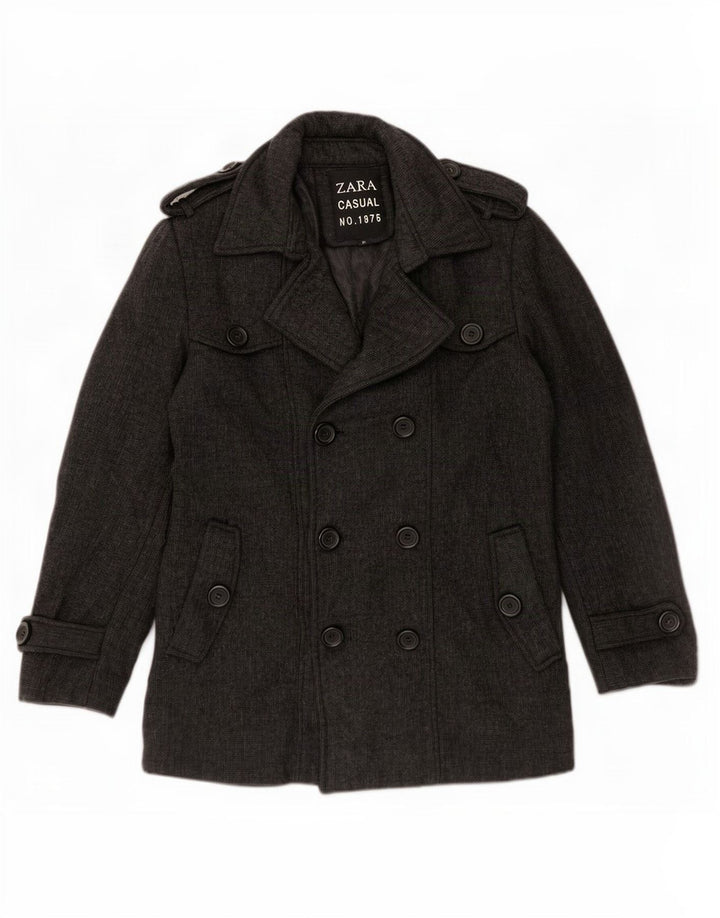 Casaco Zara Masculino Pea UK 38 Cinza Médio