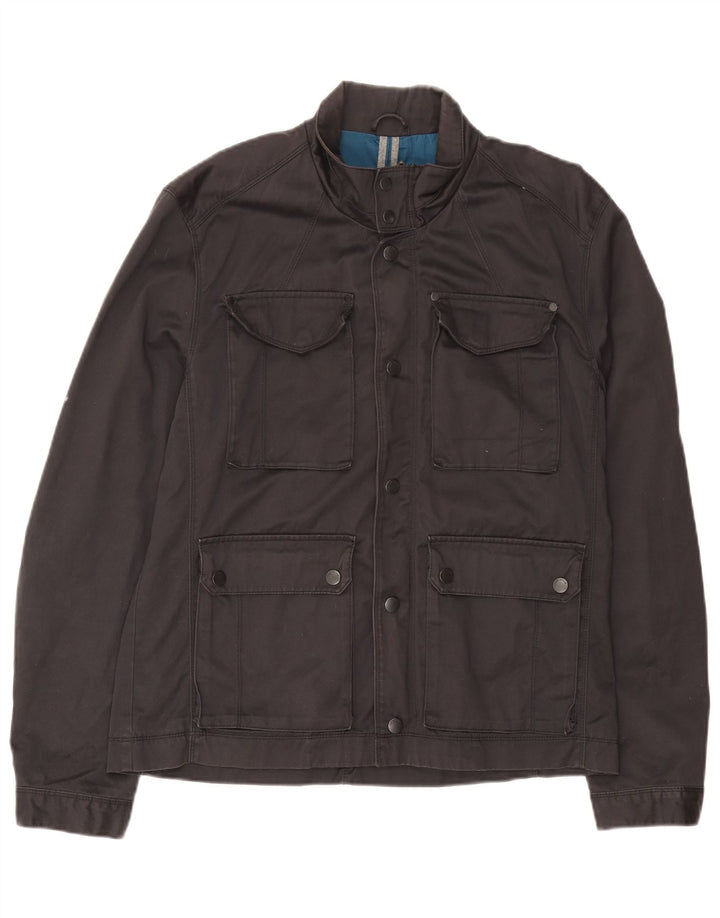 Jaqueta utilitária masculina Ted Baker tamanho 5 XL algodão cinza