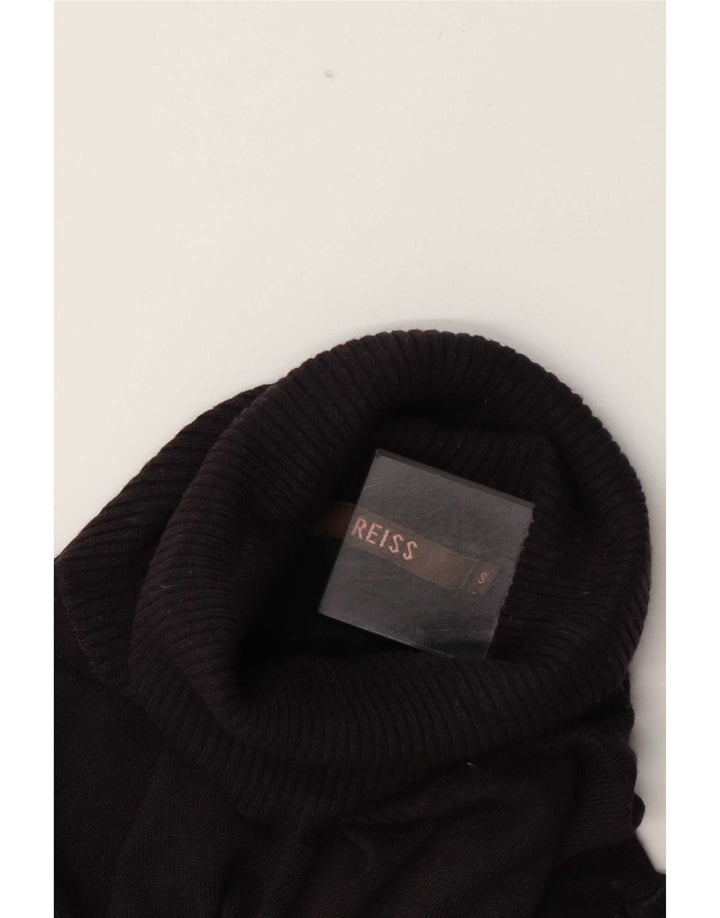 Suéter feminino Reiss com gola redonda Reino Unido 10 pequeno cinza