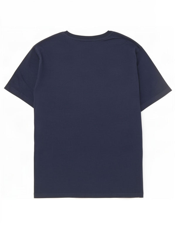 Camiseta masculina Fila Tennis Graphic Top pequeno algodão azul marinho
