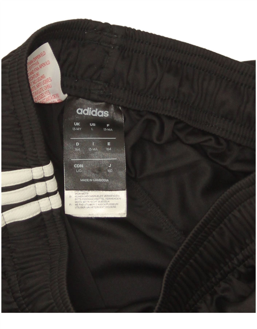 Calções desportivos Adidas Boys Climalite 13-14 anos preto poliéster