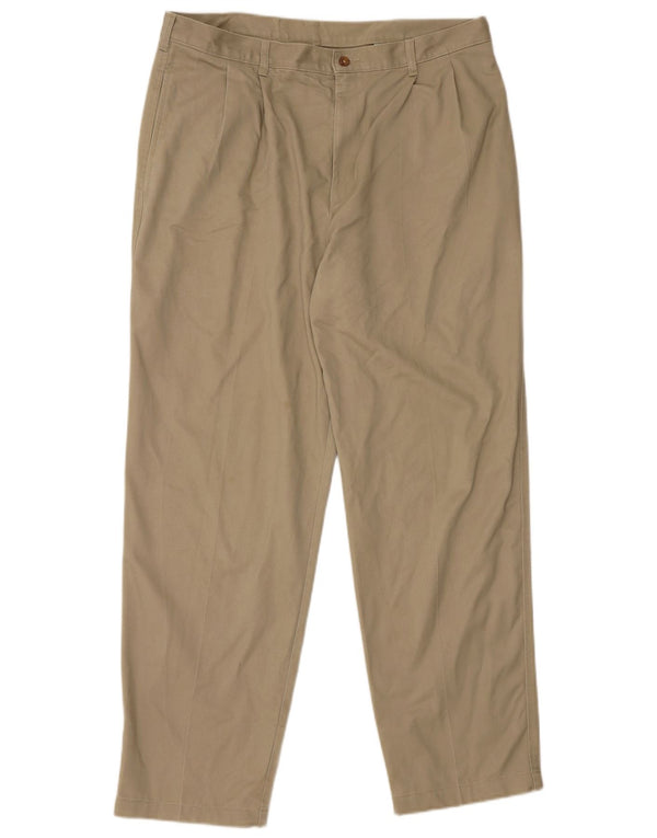 Calça Chino Masculina Farah Pegged W38 L31 Algodão Bege