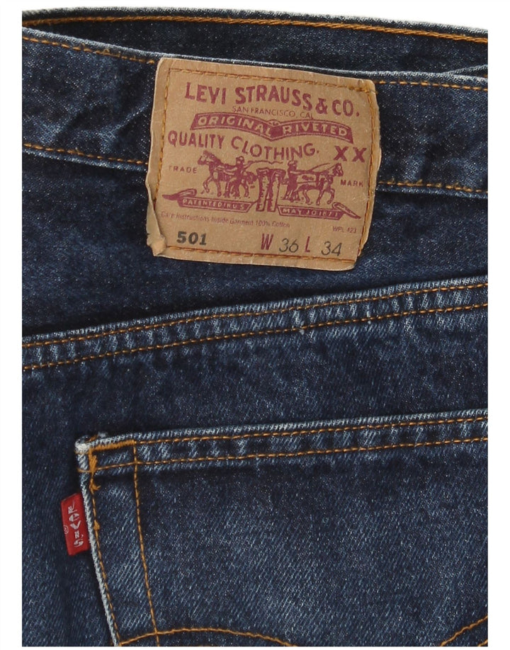 Jeans Levi's 501 Straight Masculino W36 L34 Azul Marinho