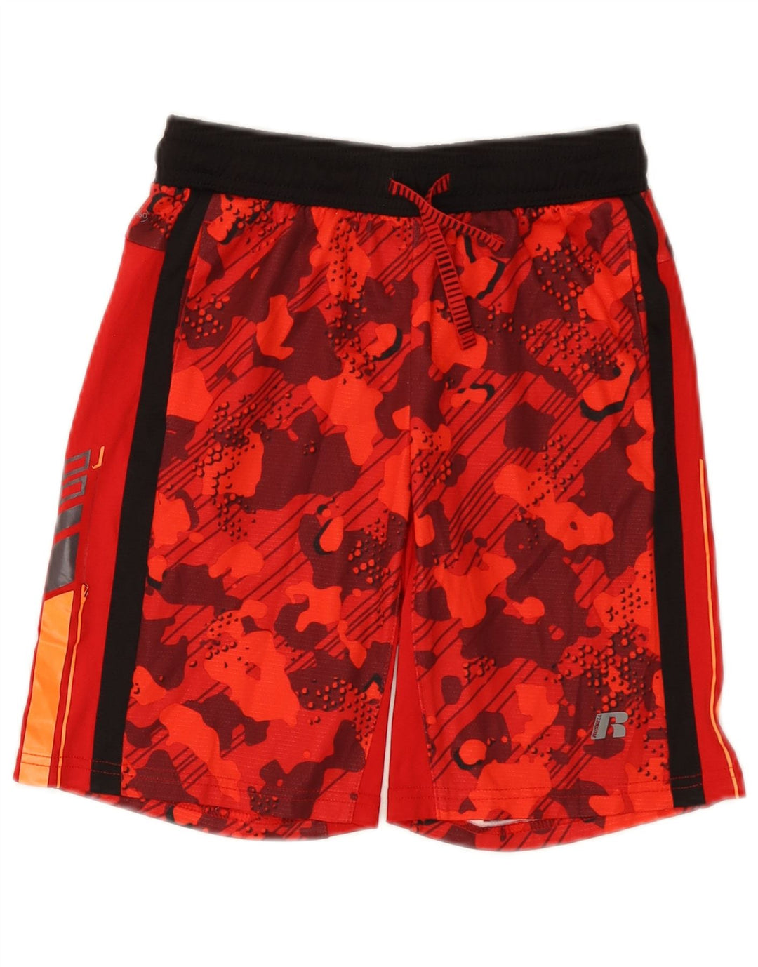 Shorts esportivos RUSSELL ATLÉTICOS para meninos 10-11 anos grandes camuflados vermelhos