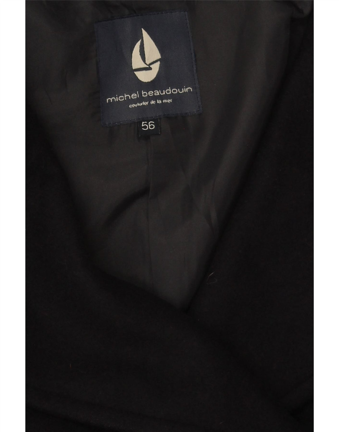 Casaco masculino Michel Beaudouin Pea IT 56 4XL lã azul marinho