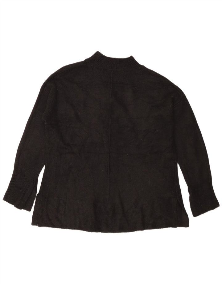 Suéter feminino Marks & Spencer com gola tartaruga Reino Unido 14 médio preto