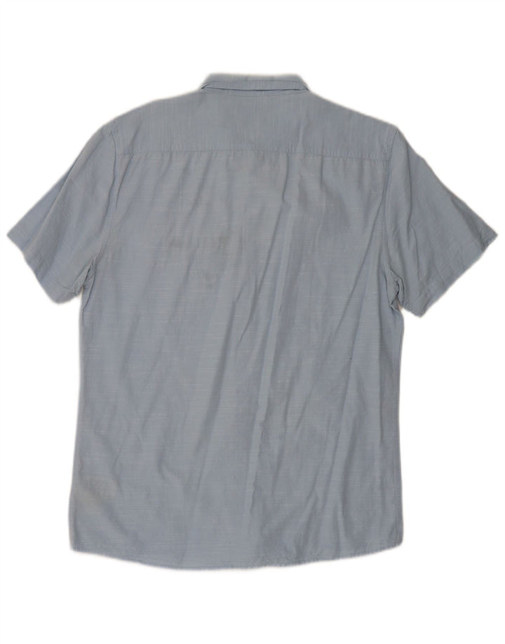 Camisa masculina Lee de manga curta slim fit grande algodão azul