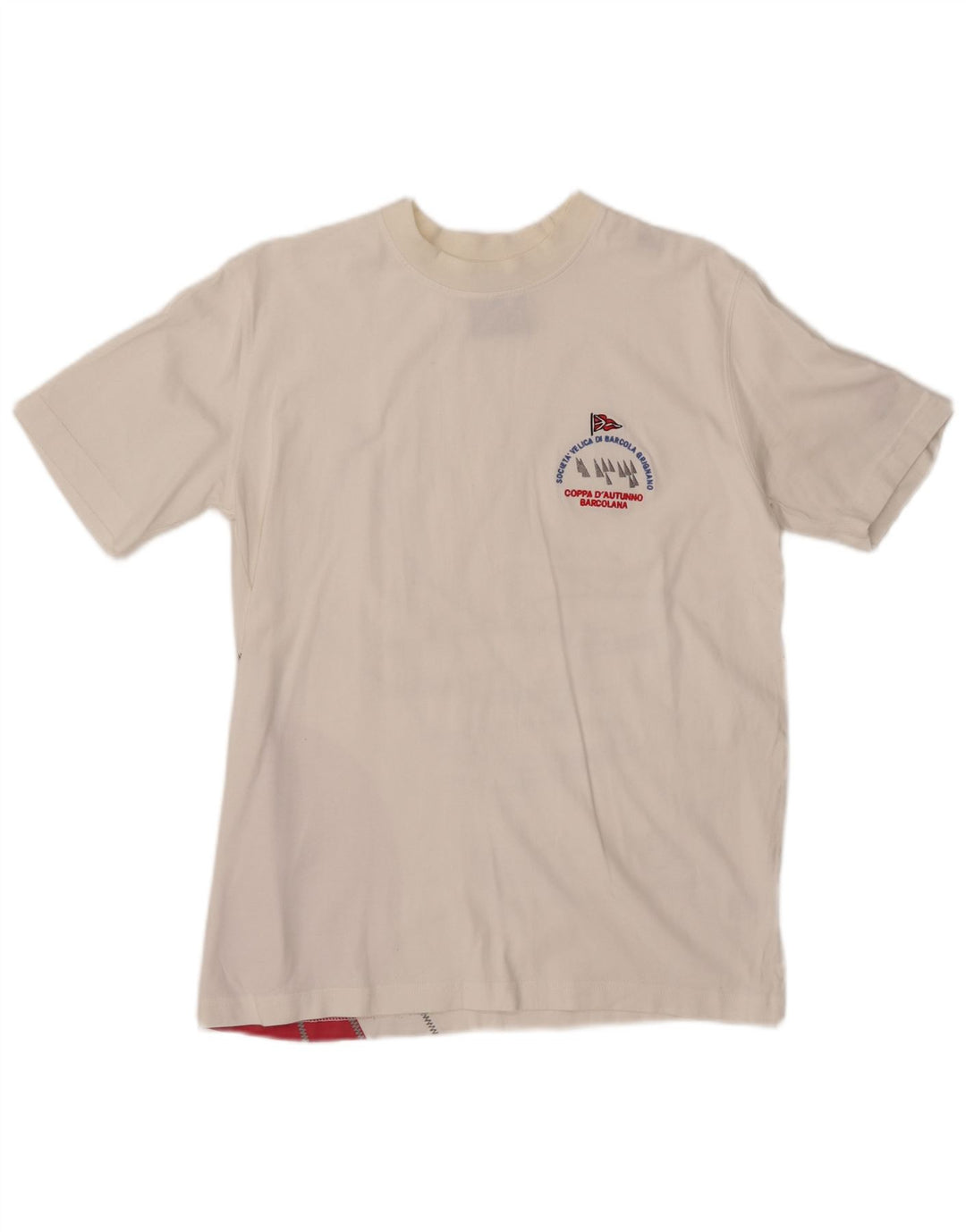 Camiseta masculina Barcolana gráfica MURPHY & NYE Top médio branco colorblock