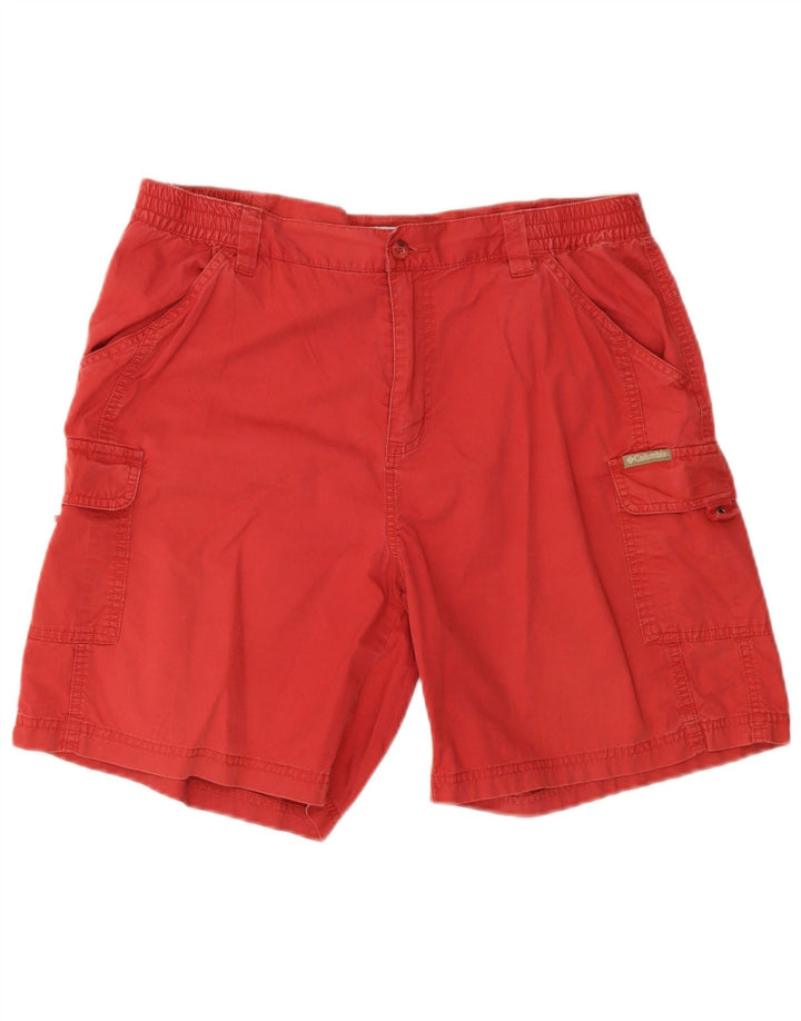 Columbia Womens Cargo Shorts Grande W36 Algodão Vermelho