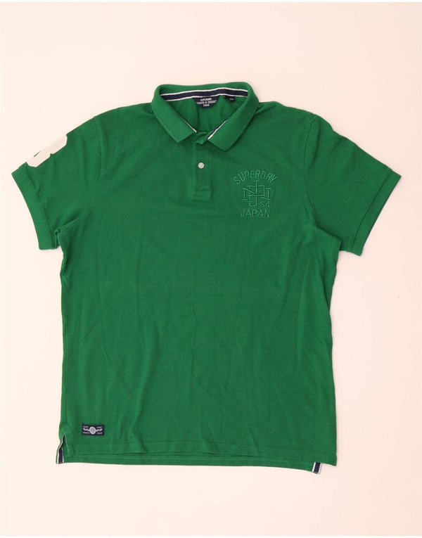 Camisa polo masculina Superdry Graphic Rugby 2XL algodão verde