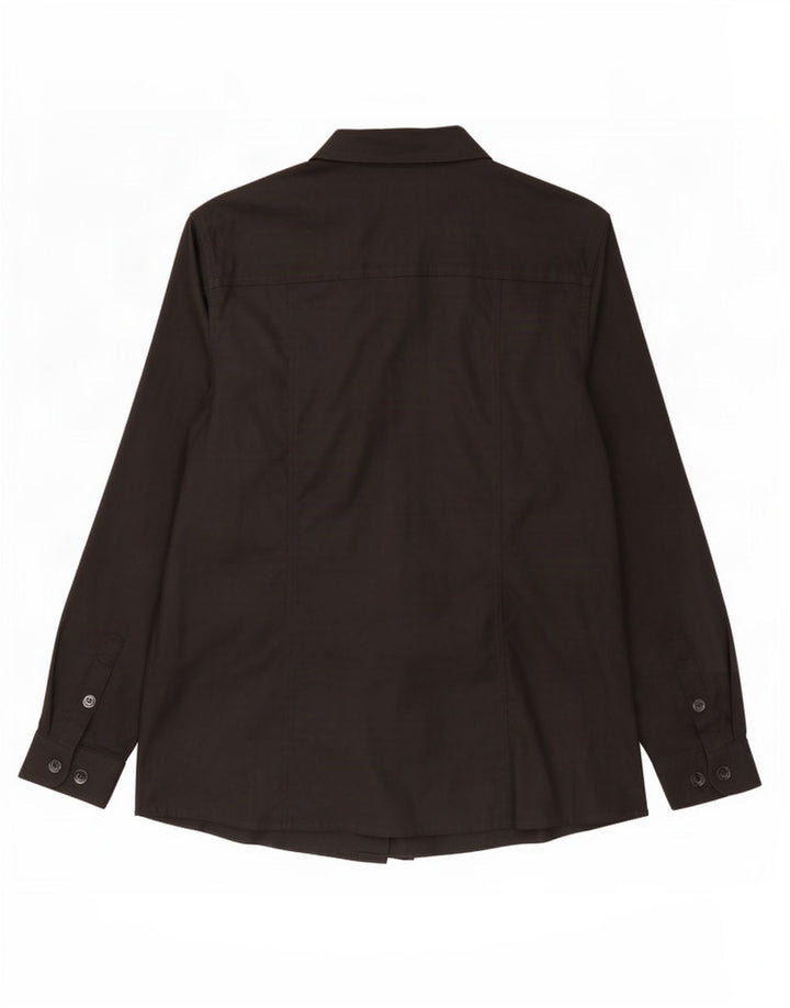 Camisa feminina Marina Rinaldi tamanho 21 algodão preto médio