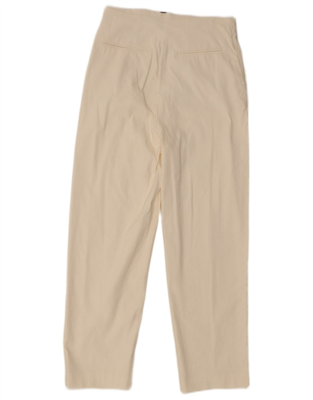 Calça feminina cortada cônica Max & Co. W28 L25 branco