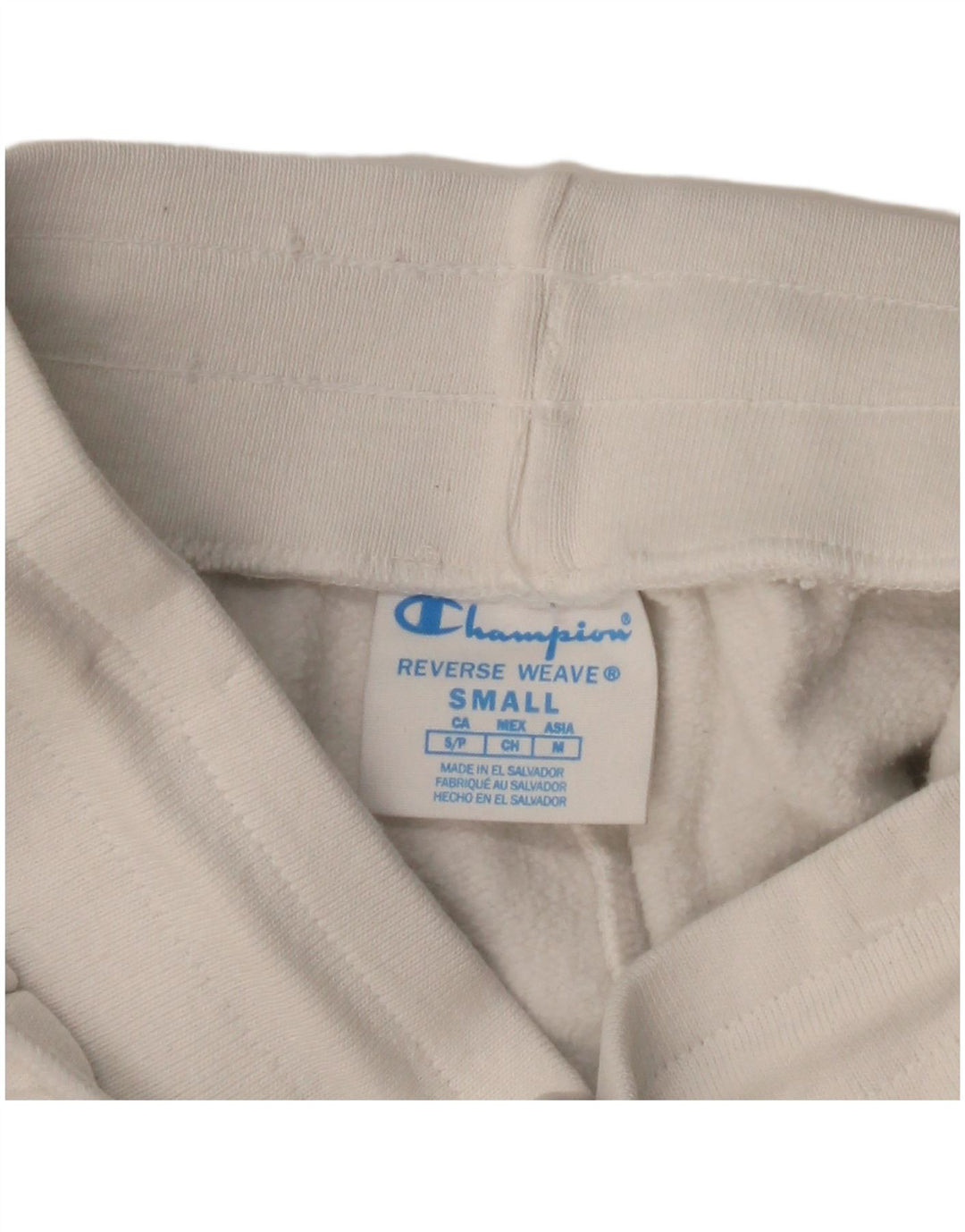 Shorts esportivos femininos CHAMPION Reverse Weave Reino Unido 10 pequenos algodão branco