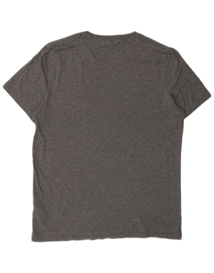 Camiseta masculina Hugo Boss Top 2XL algodão manchado cinza
