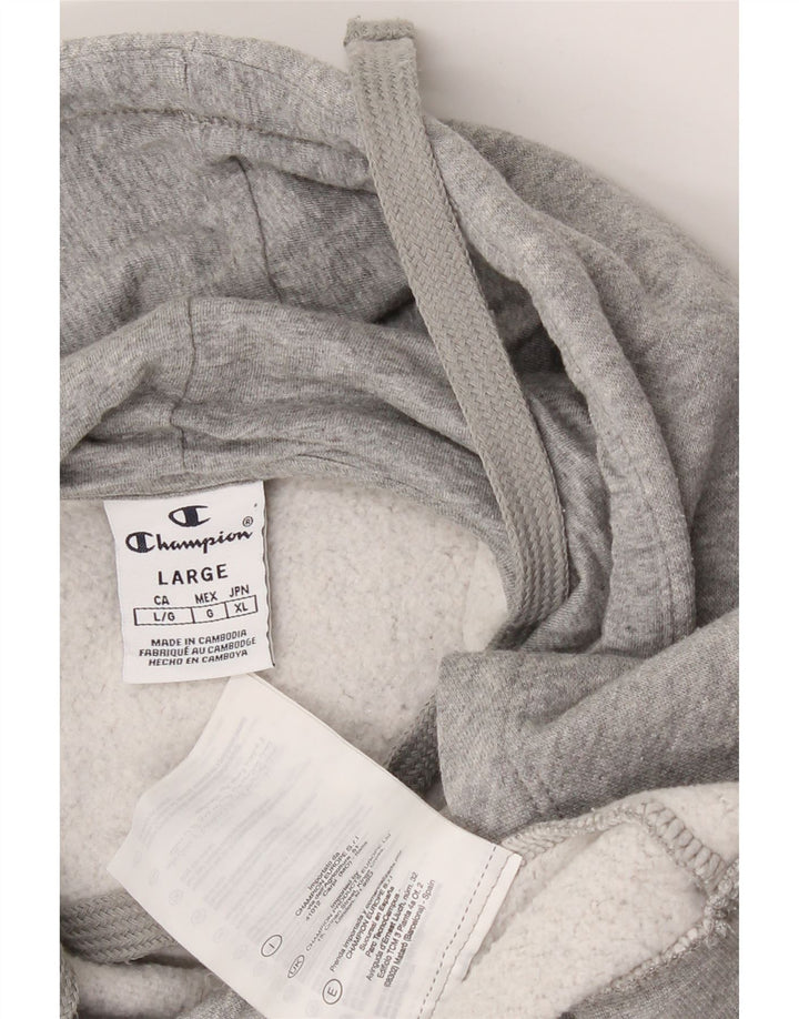 CHAMPION Womens Hoodie Jumper UK 16 Large Grey Cotton Vintage Champion and Second-Hand Champion from Messina Hembry 