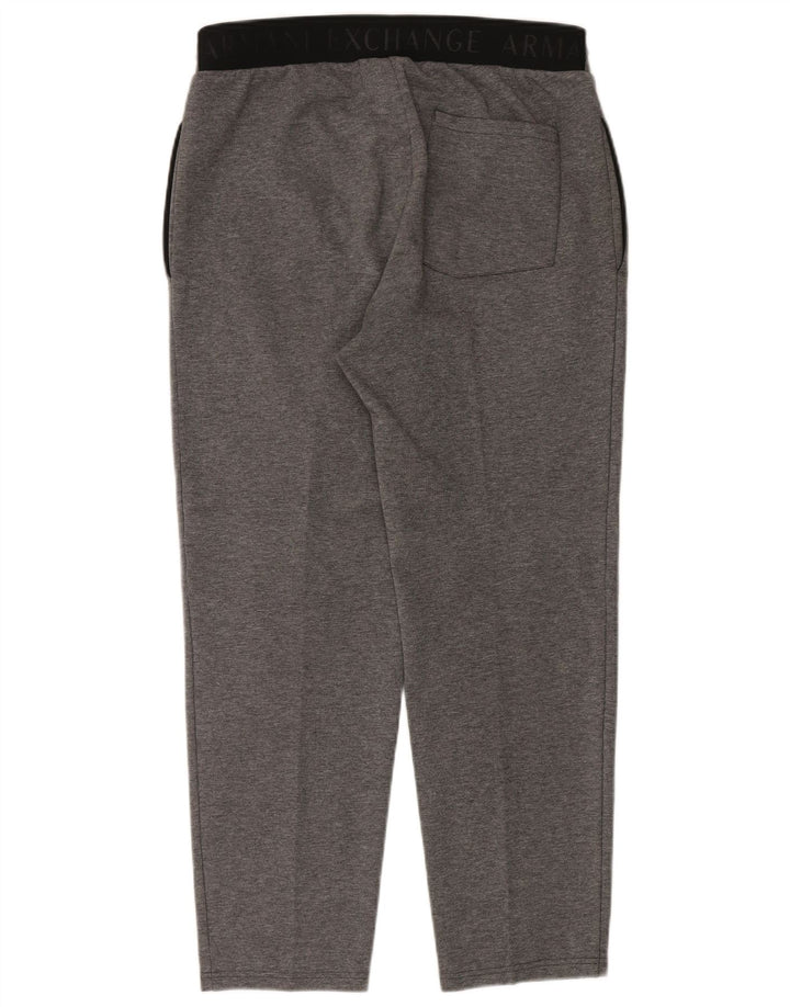 Calça de treino masculina Armani Exchange algodão cinza médio