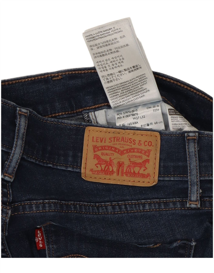 Calça Jeans Curvy Bootcut Feminina Levi's W27 L32 Azul Marinho Algodão