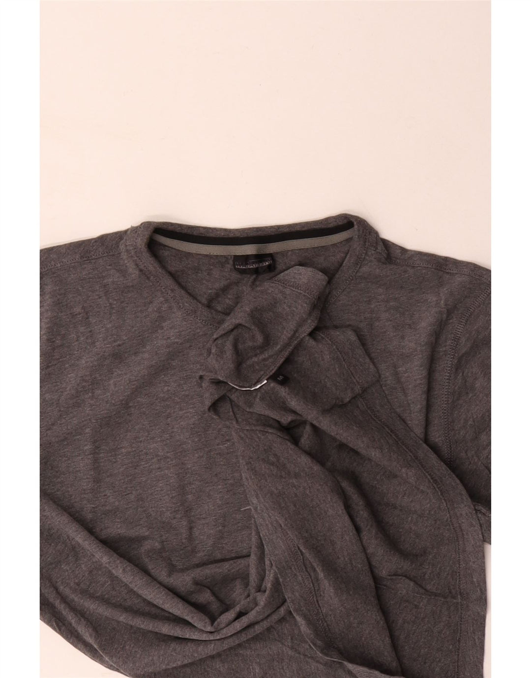 Top gráfico masculino NAPAPIJRI manga comprida cinza médio