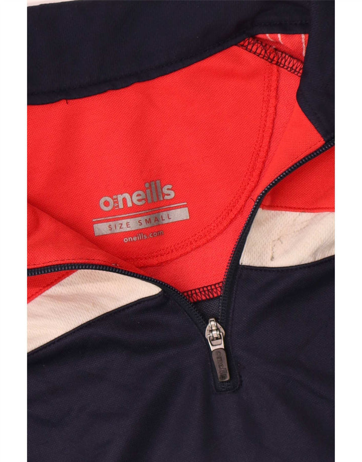 Pulôver masculino O'Neill com zíper e gola em bloco colorido azul marinho pequeno