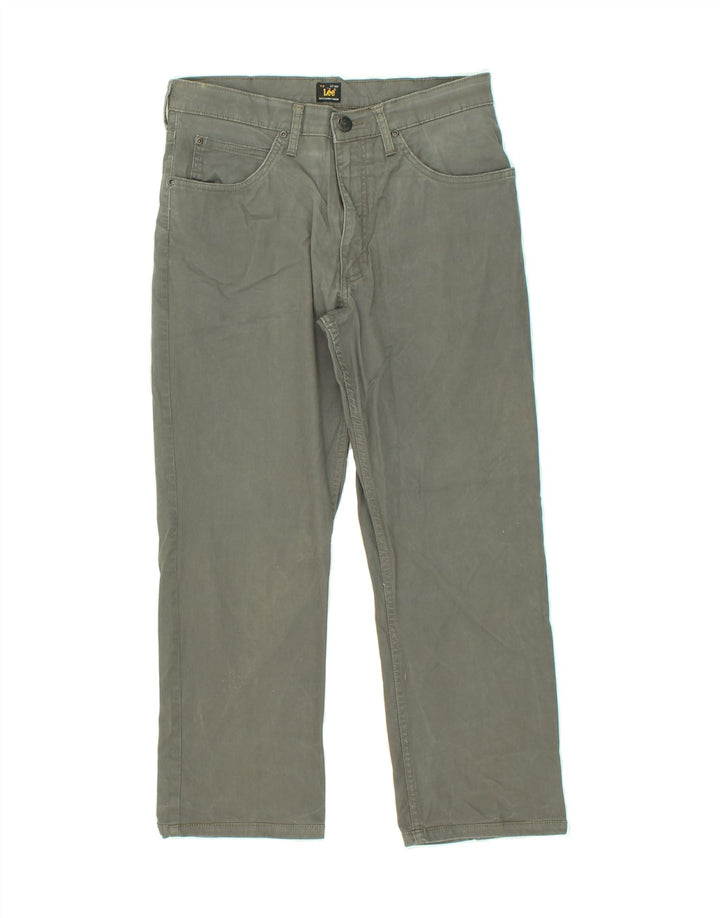 LEE Mens Straight Casual Trousers W31 L24 Grey Cotton | Vintage Lee | Thrift | Second-Hand Lee | Used Clothing | Messina Hembry 