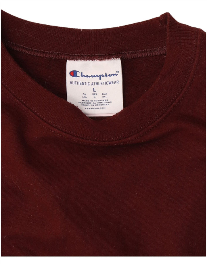 Champion moletom masculino jumper grande algodão Borgonha