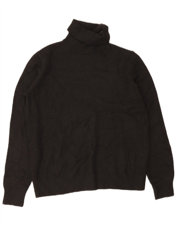 Suéter masculino Marks & Spencer com gola redonda, pequeno poliéster preto