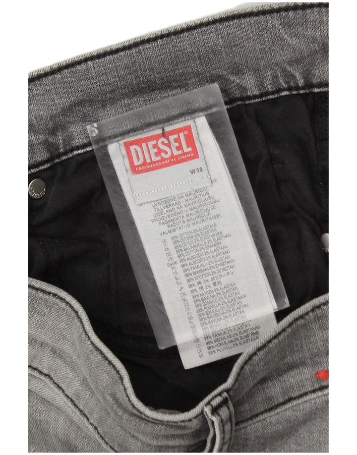 Diesel Mens Slim Jeans W30 L30 Cinza Algodão