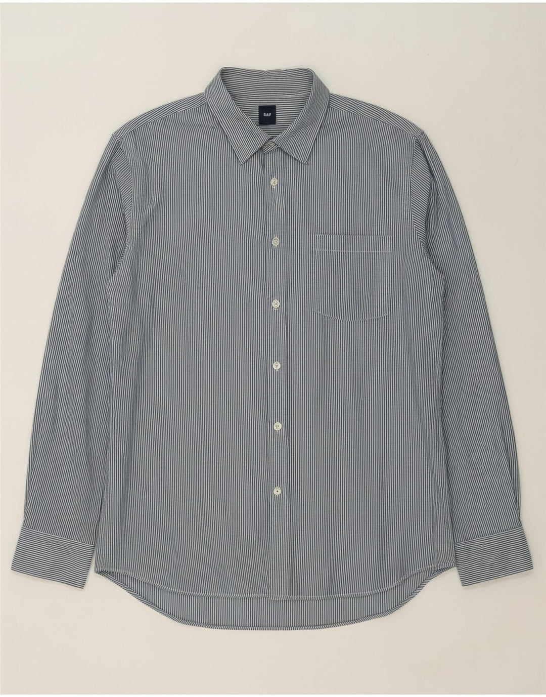 Camisa masculina GAP XL azul marinho listrado algodão