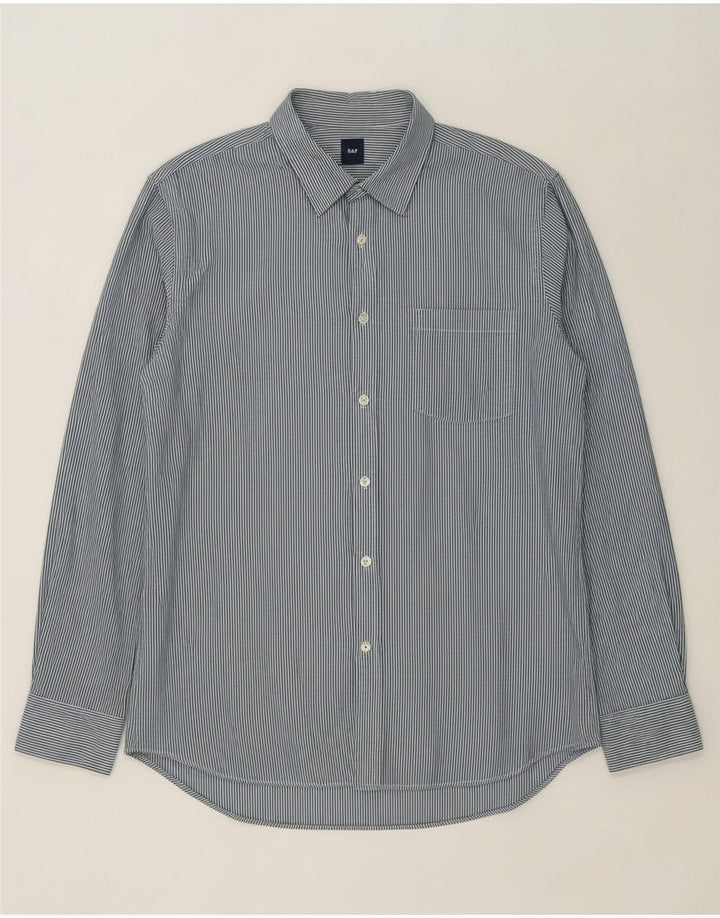 Camisa masculina GAP XL azul marinho listrado algodão