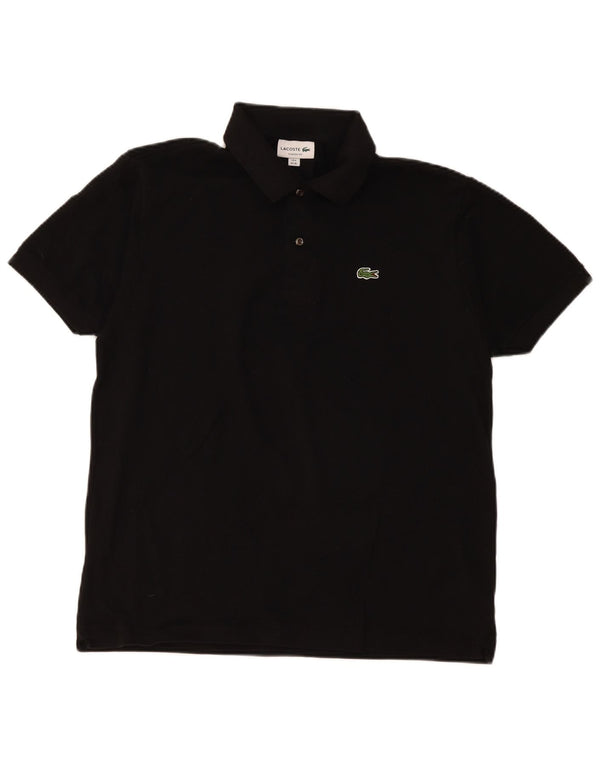 Camisa polo masculina Lacoste Classic Fit tamanho 6 XL algodão preto
