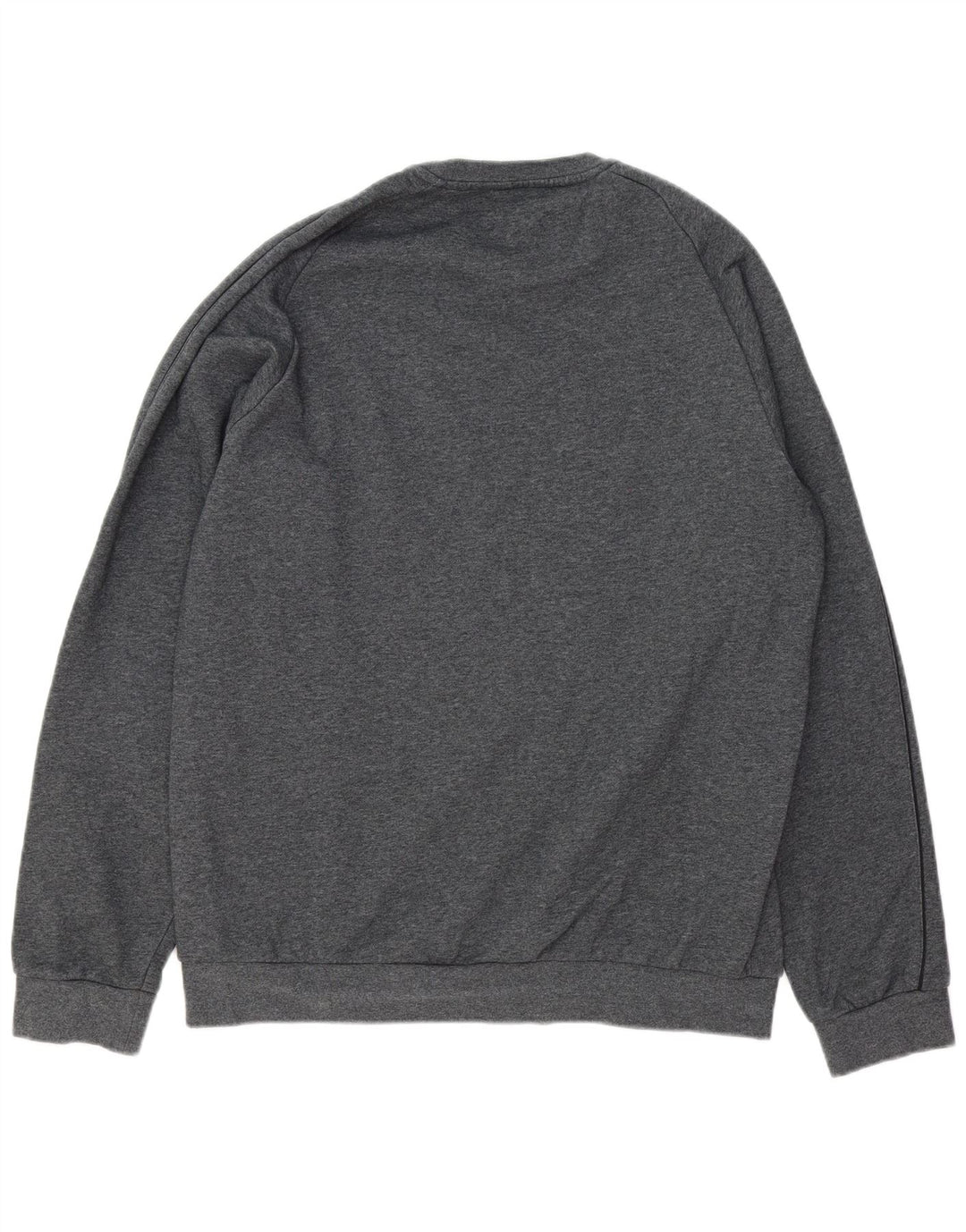 ADIDAS Mens Moletom Jumper Grande Algodão Cinza