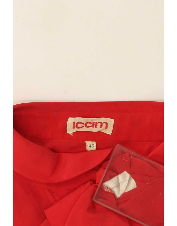 Blusa feminina Icam IT 40 pequena poliéster vermelho