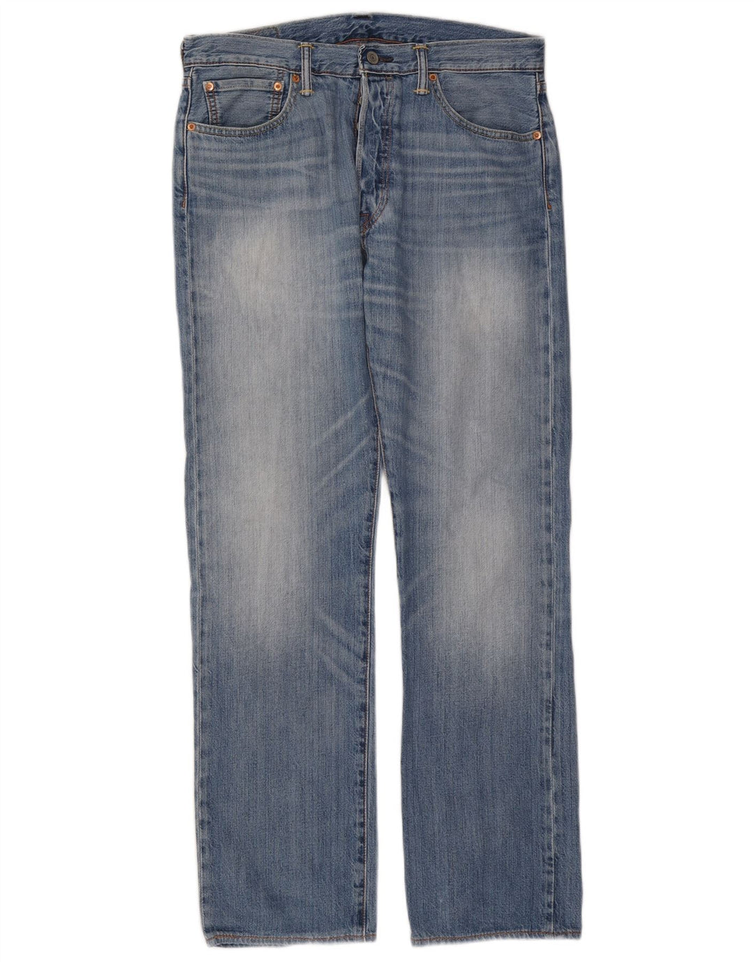 Levi's Masculino 501 Straight Jeans W32 L32 Azul Algodão