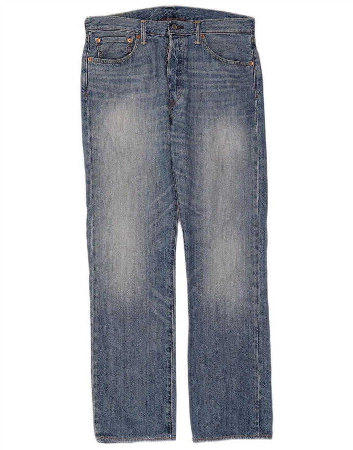 Levi's Masculino 501 Straight Jeans W32 L32 Azul Algodão