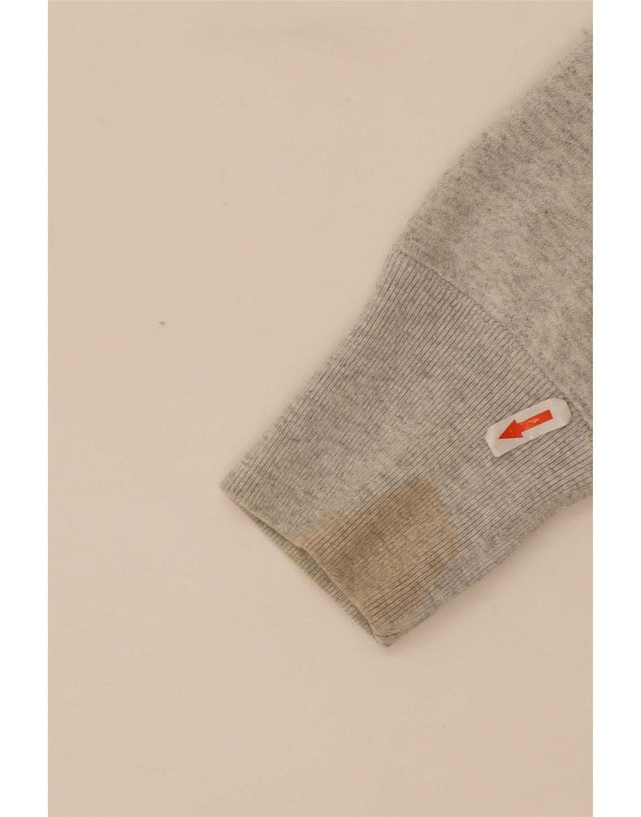 Jumper masculino com capuz gráfico Champion Reverse Weave médio algodão cinza
