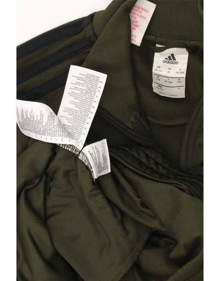 Casaco de treino Adidas menino 15-16 anos verde poliéster