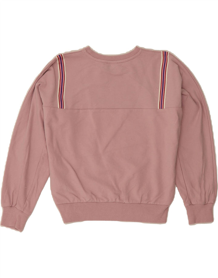 BENETTON Girls Crop Oversized Sweatshirt Jumper 10-11 Years XL Purple Vintage Benetton and Second-Hand Benetton from Messina Hembry 