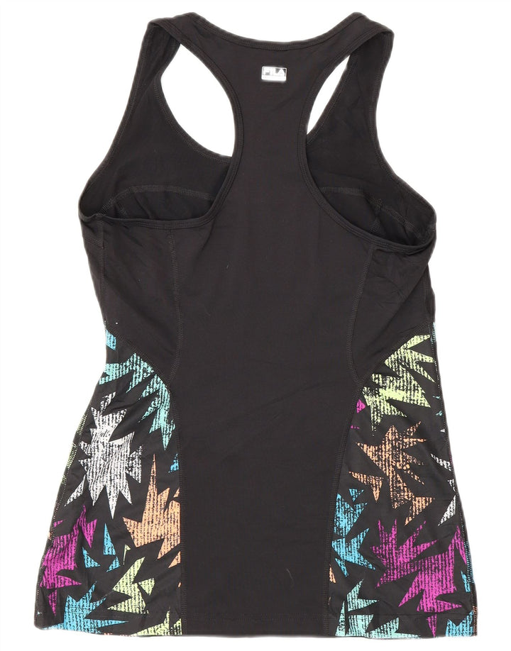 Fila Womens Vest Top UK 12 Médio Preto Floral Poliéster