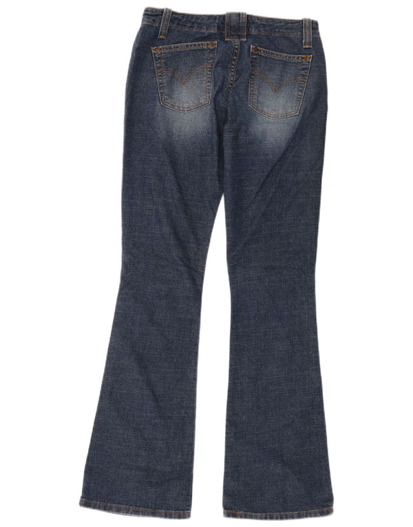 Calça jeans feminina Levi's 520 Super Low Flared US 7 Médio W28 L32 Azul Algodão