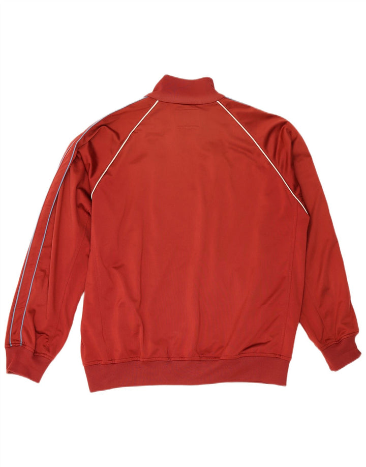 Diadora Mens Tracksuit Top Jacket UK 42 Grande Poliéster Vermelho