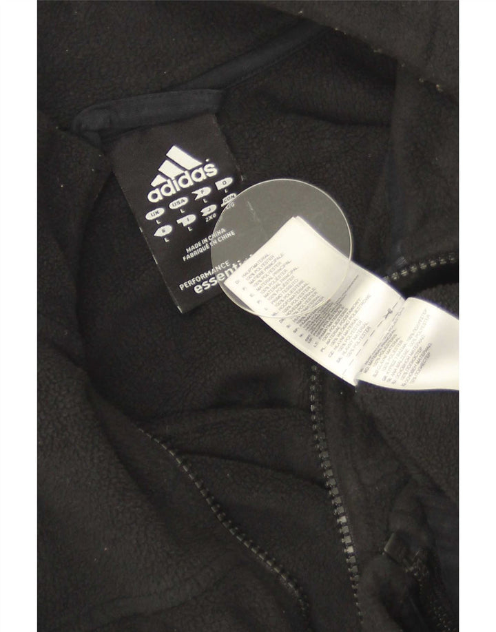 Jaqueta de lã masculina Adidas UK 40 grande poliéster preto