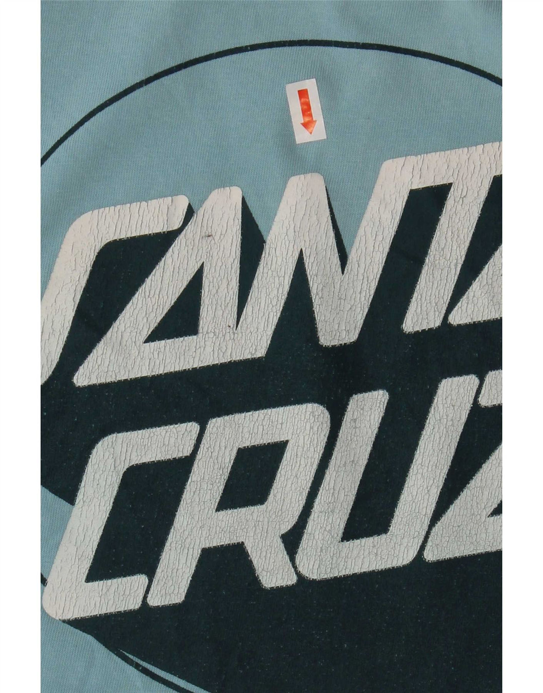 Camiseta gráfica masculina Santa Cruz Top médio algodão azul