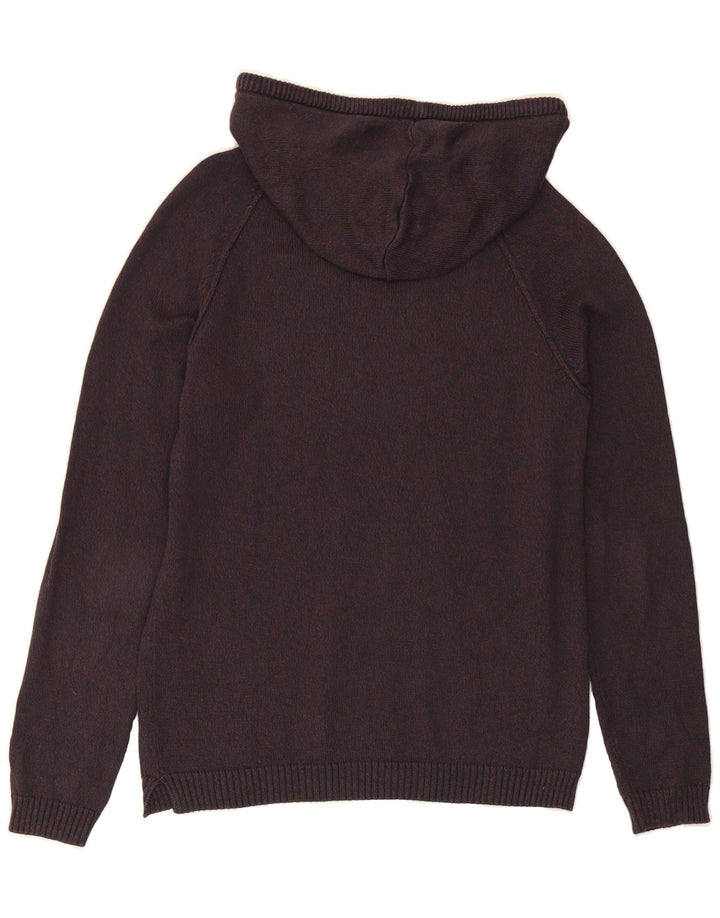 JACK & JONES Mens Hoodie Jumper Large Maroon Flecked Acrylic Vintage Jack & Jones and Second-Hand Jack & Jones from Messina Hembry 